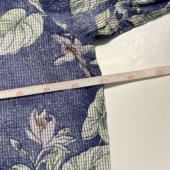 Tommy Bahama Shirt Men’s Size Medium Blue Tropical Floral Print Button Down - Picture 4 of 11